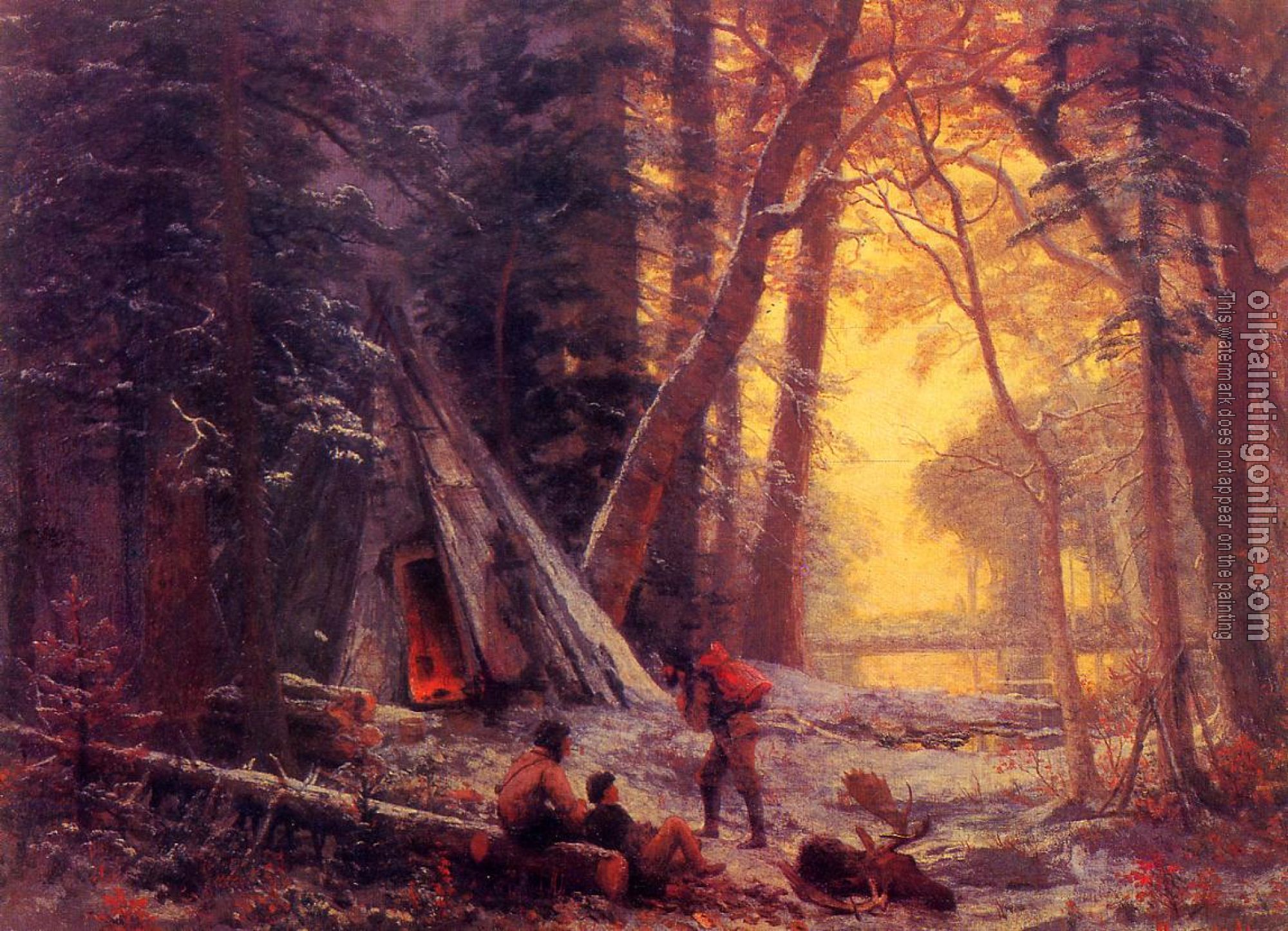 Bierstadt, Albert - Moose Hunters Camp